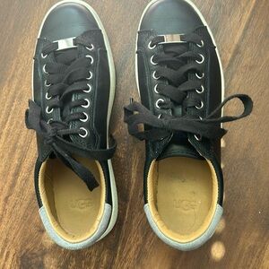 UGG women’s leather lace-up sneakers